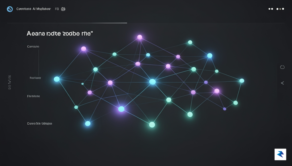 A clean, modern dashboard display showing a network of interconnected&hellip;