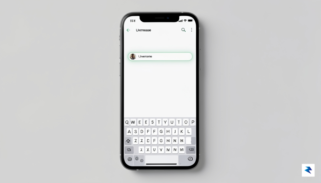 A clean, minimalist smartphone screen mockup showing the WhatsApp profile&hellip;