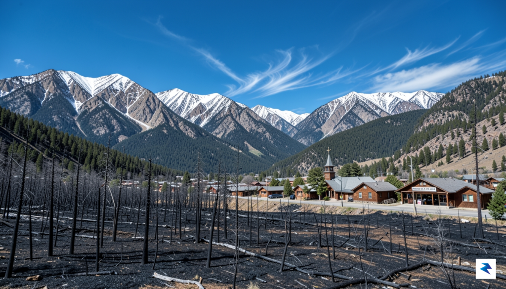 A wide-angle, high-resolution photograph of a mountainous Colorado landscape showing&hellip;