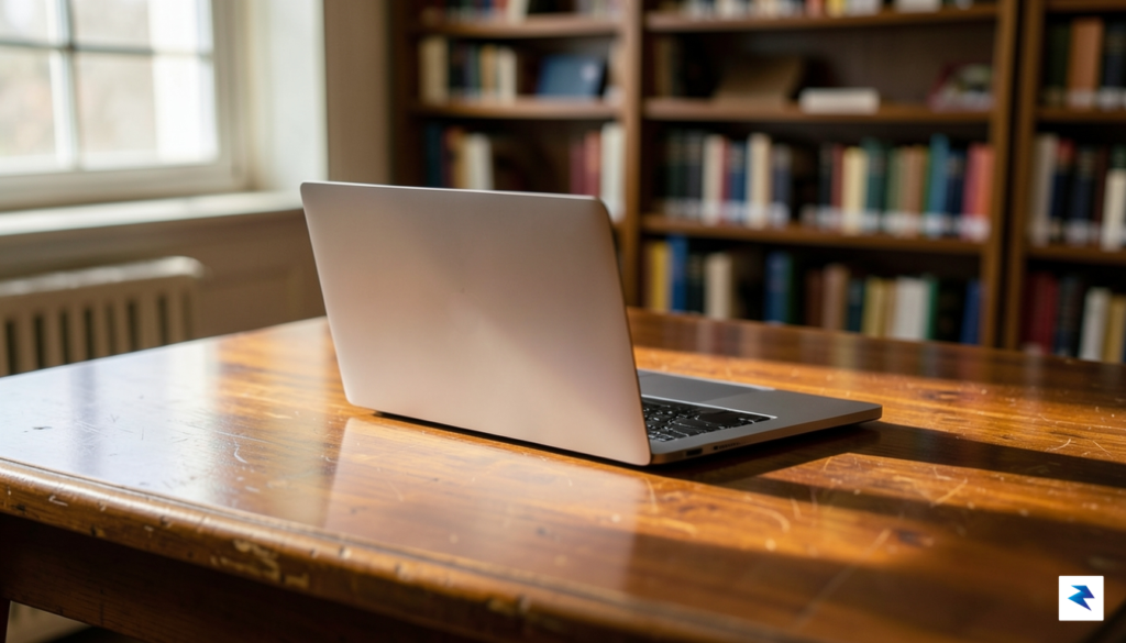 A sleek, ultra-thin 2026 MacBook Air resting on a wooden&hellip;