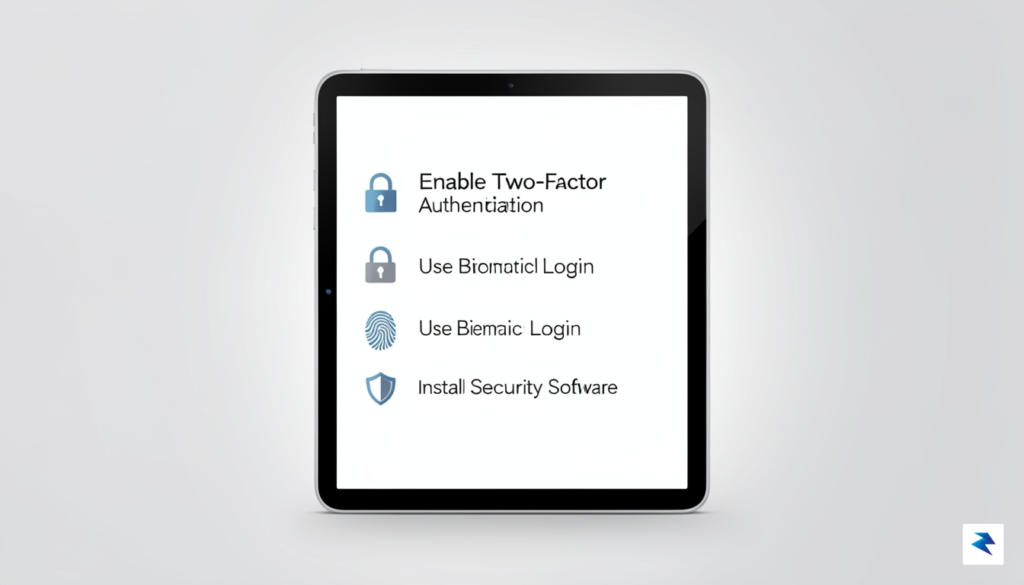 A clean, minimalist flat-illustration showing a digital security checklist on&hellip;