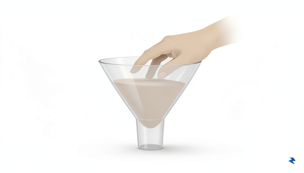 A clean, minimalist graphic showing a funnel being filtered through&hellip;