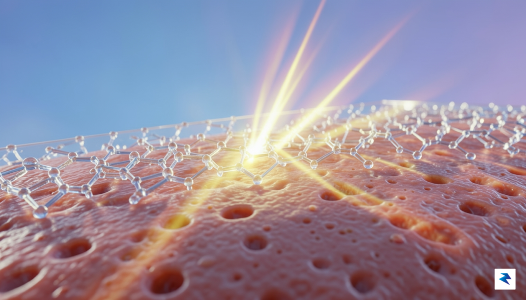 A microscopic, 3D visualization showing a clear, uniform layer of&hellip;