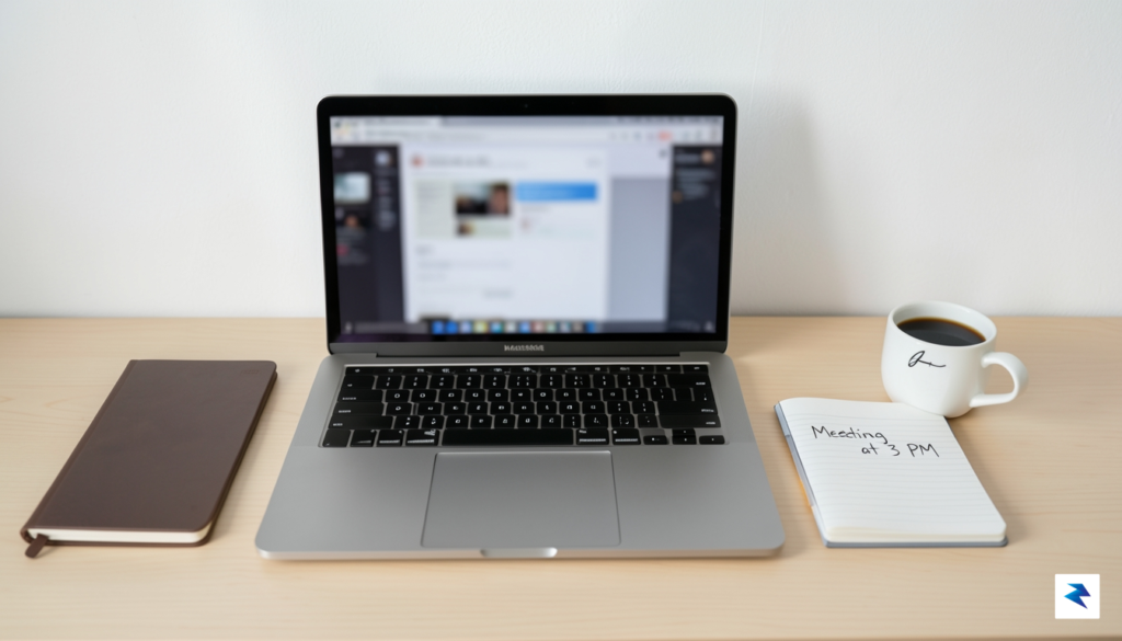 A clean, minimalist flat-lay photograph of a high-end MacBook Pro&hellip;