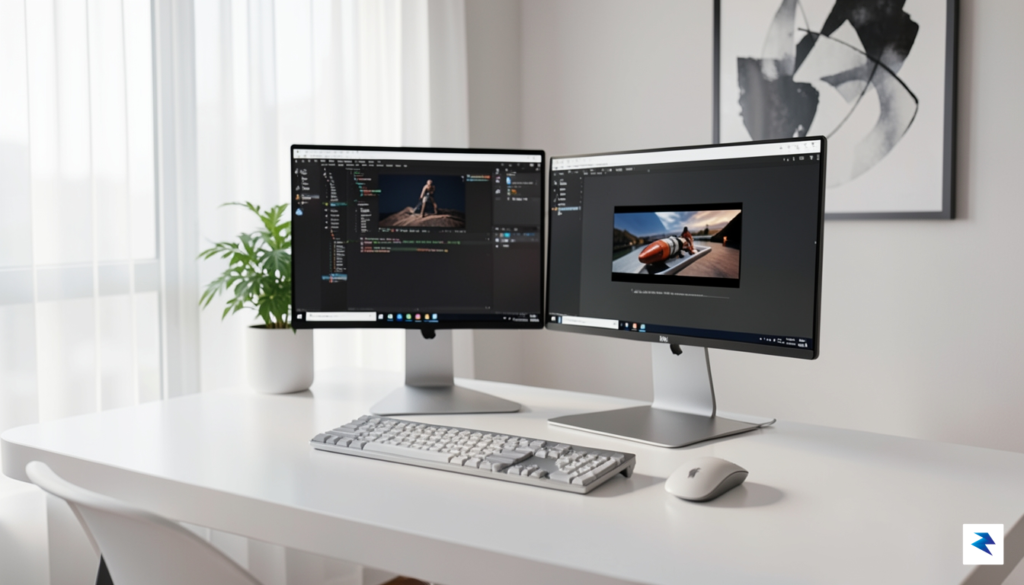 A sleek, modern studio workspace featuring a professional-grade M3 Ultra&hellip;