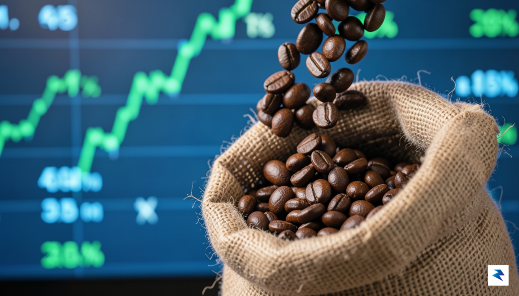 A close-up, high-definition photograph of roasted Arabica coffee beans spilling&hellip;