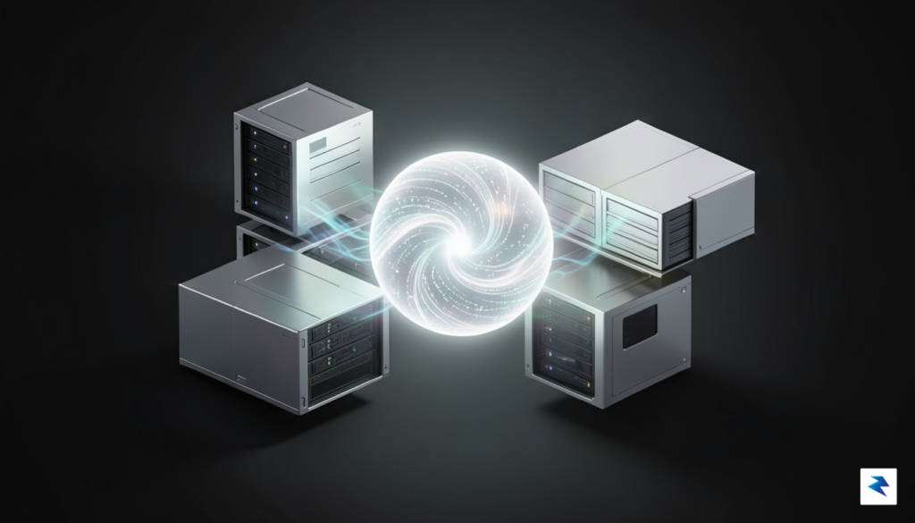 A conceptual digital illustration showing a glowing, portable identity "orb"&hellip;