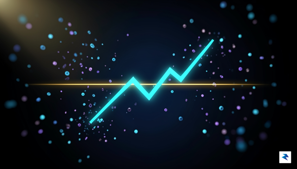 A sleek, high-contrast digital visualization showing a glowing Bitcoin line&hellip;