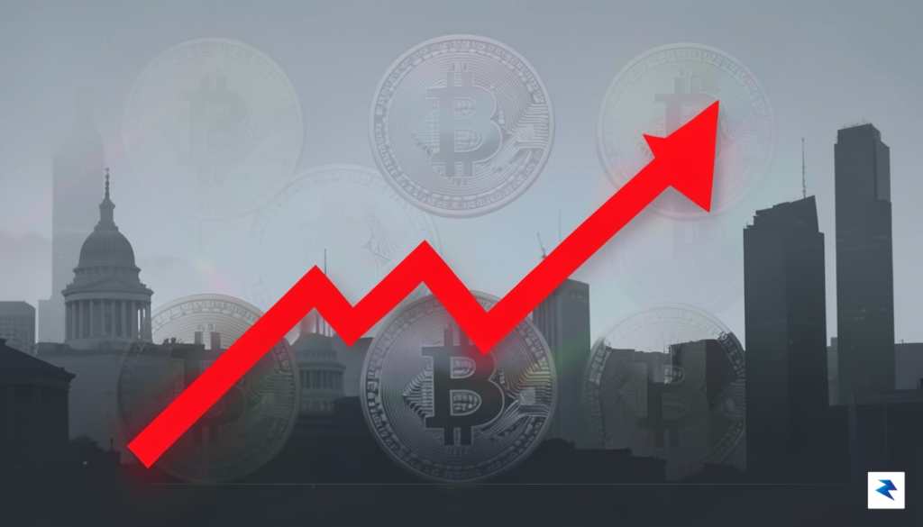 A digital visualization showing a red downward trend line on&hellip;