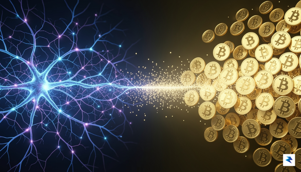 A conceptual digital art piece showing a glowing, interconnected network&hellip;