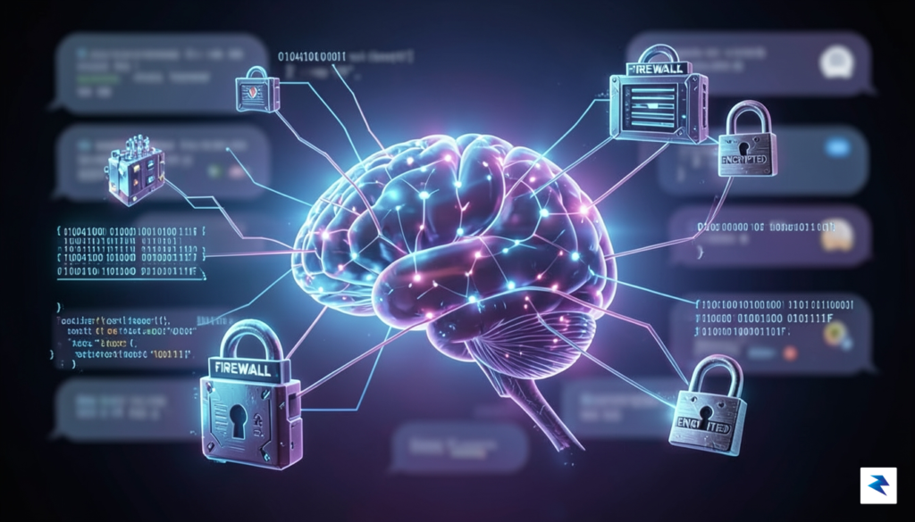 A stylized illustration depicting a sophisticated AI brain with neural&hellip;