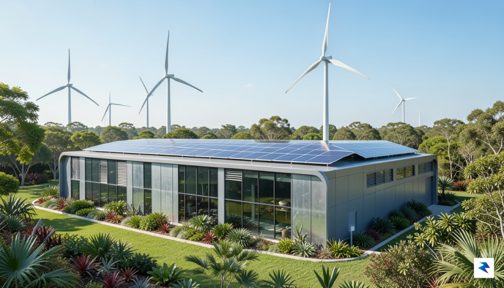 A modern, eco-friendly data center integrated into a lush green&hellip;