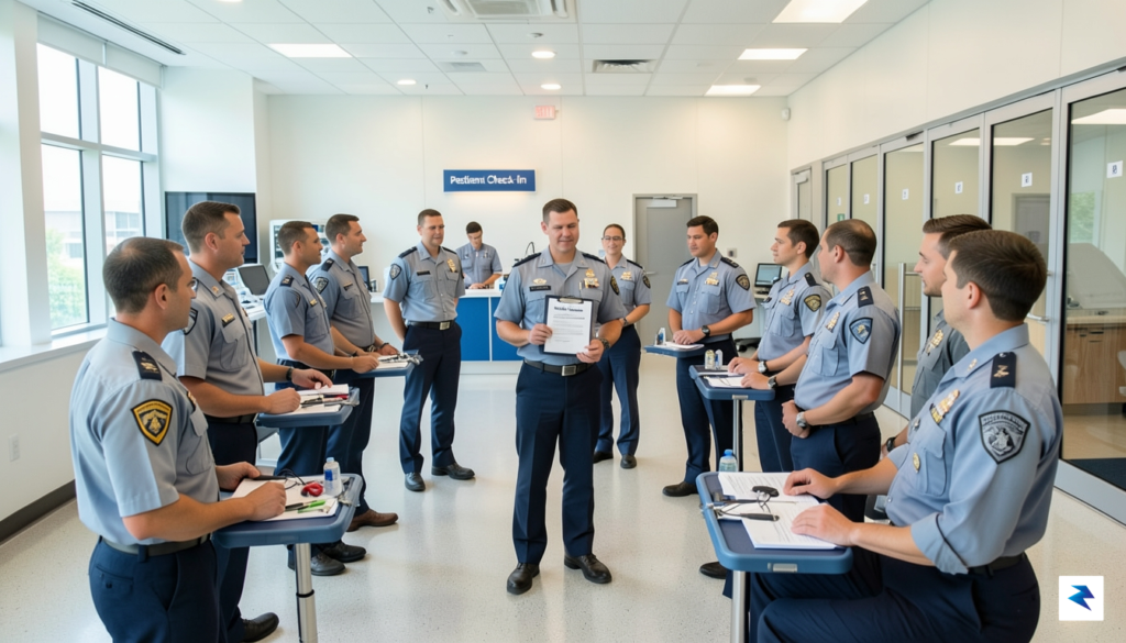 A wide-angle, high-resolution photograph of a group of service members&hellip;