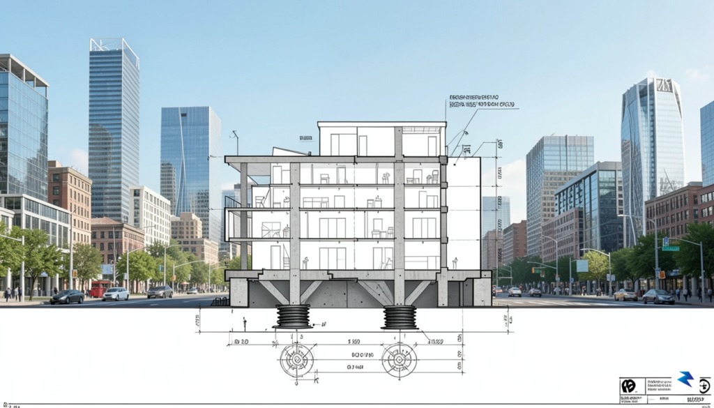 A detailed architectural diagram showing a cross-section of a retrofitted&hellip;