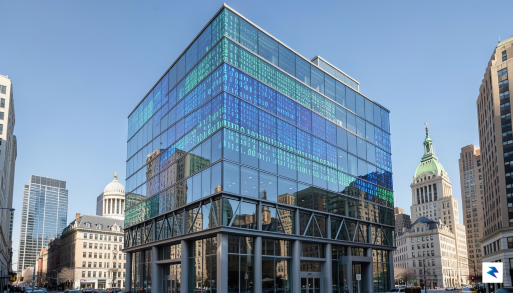 A modern, high-tech glass office building in Washington D.C. reflecting&hellip;