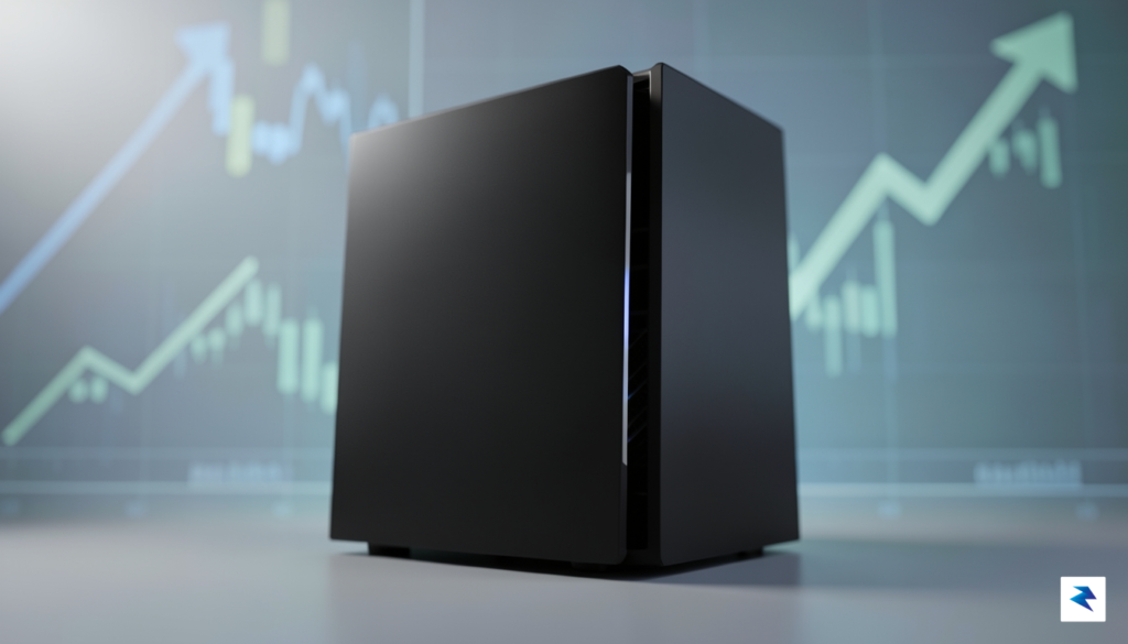A close-up shot of a modern Xbox Series X console,&hellip;