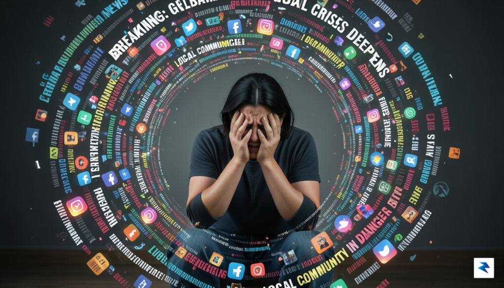 A person with a pained expression, head in hands, surrounded&hellip;