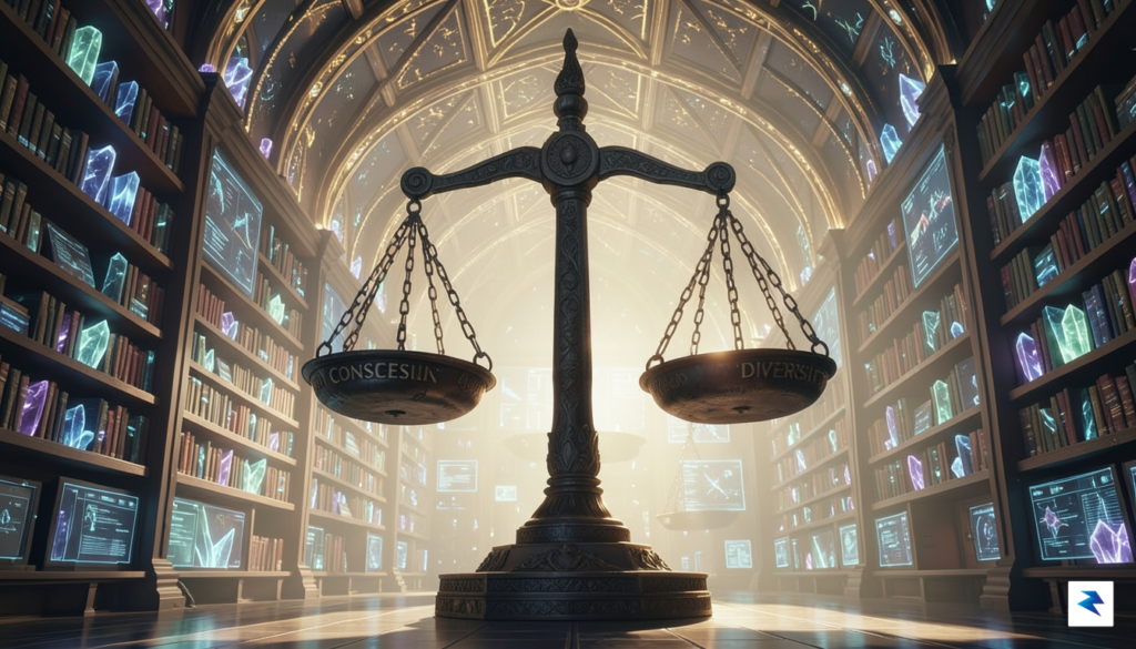The Wikipedia Paradox: Diversity vs. Consensus