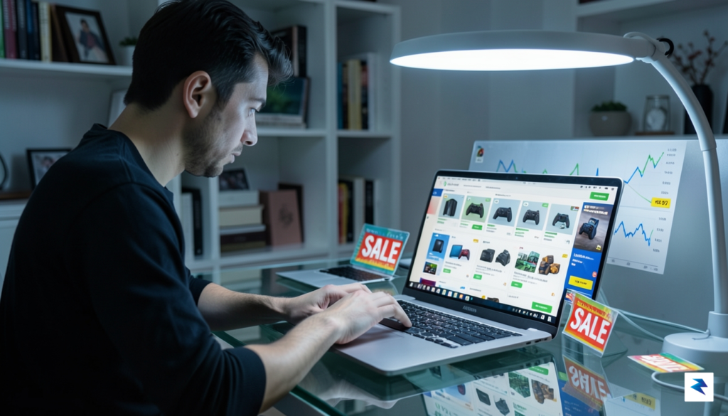 A person looking intently at a laptop screen displaying multiple&hellip;