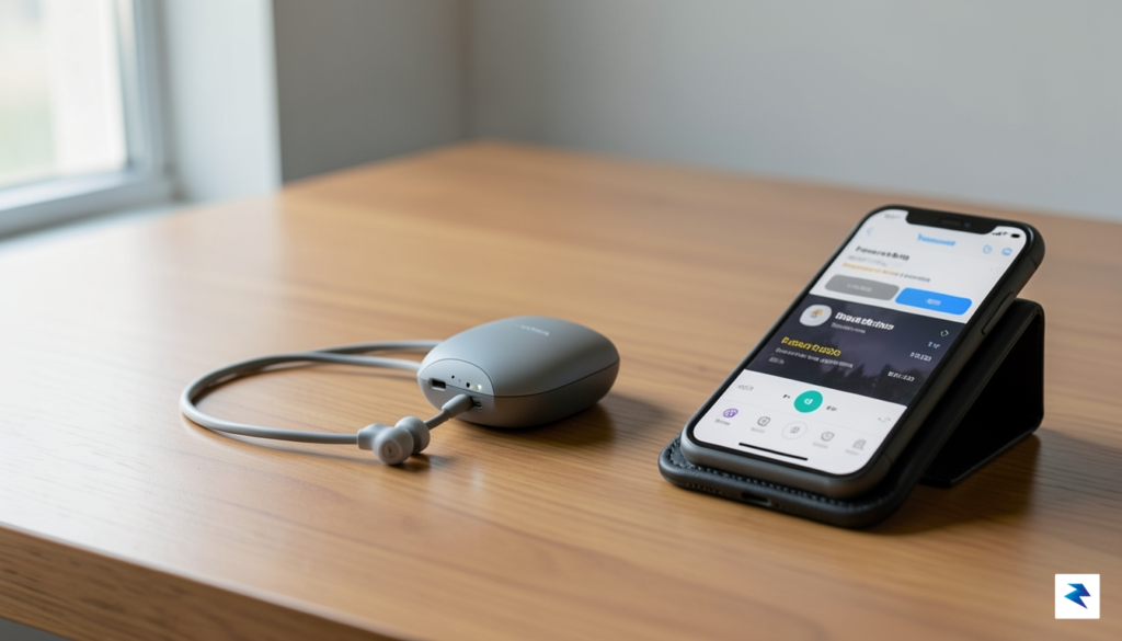 A close-up, high-resolution shot of the Yeasound RIC800 hearing aid&hellip;