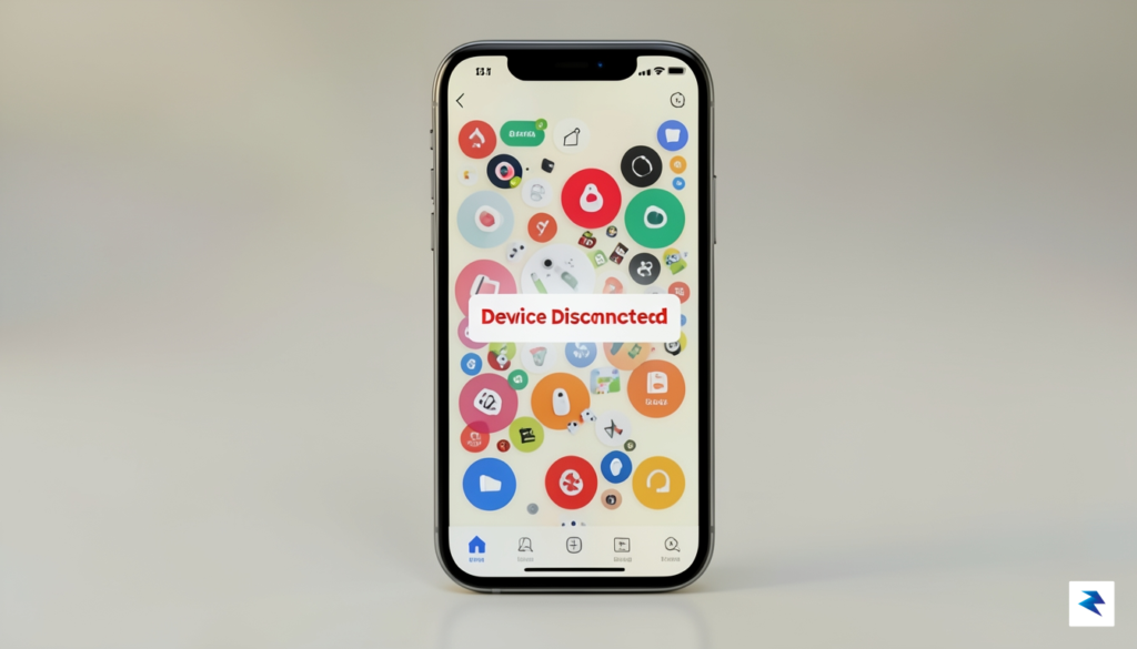 A smartphone screen displaying a cluttered, poorly designed hearing aid&hellip;