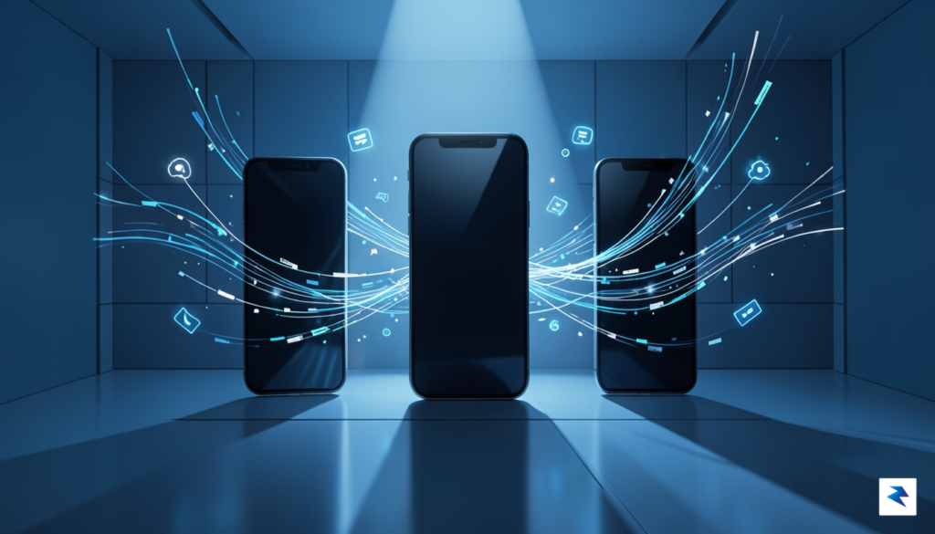 A conceptual illustration of a digital courtroom setting where abstract&hellip;