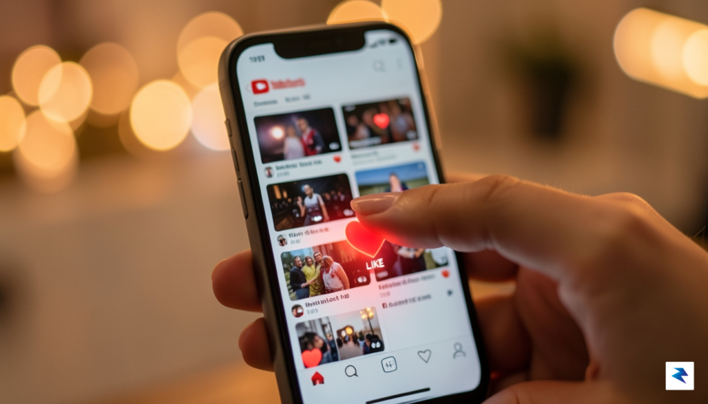 A close-up smartphone screen showing a YouTube Shorts interface where&hellip;