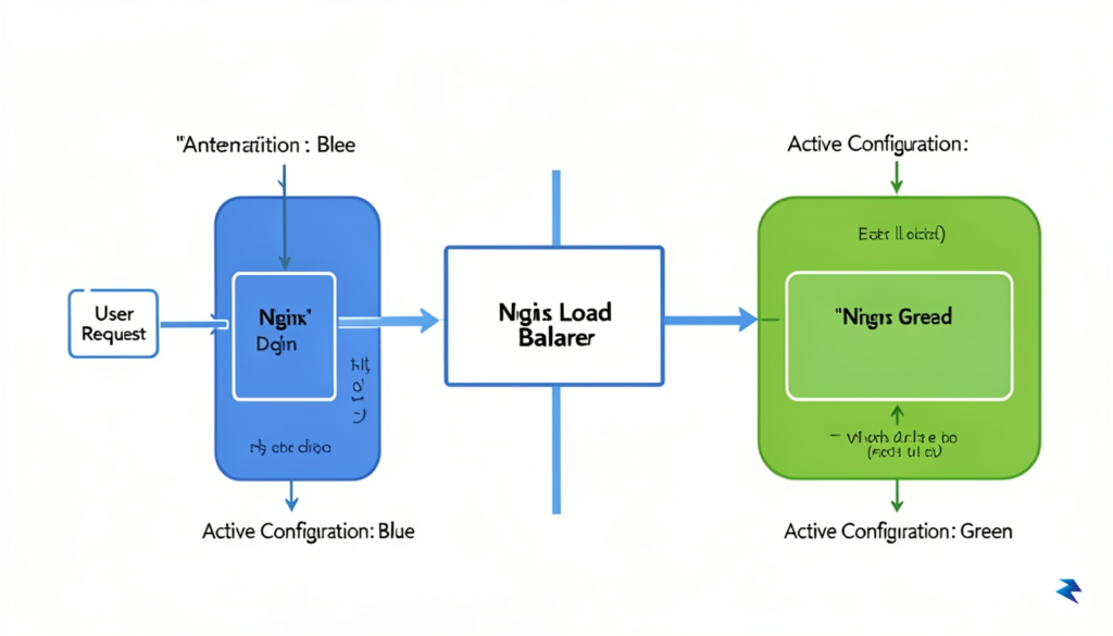 A technical diagram showing a user request hitting an Nginx&hellip;