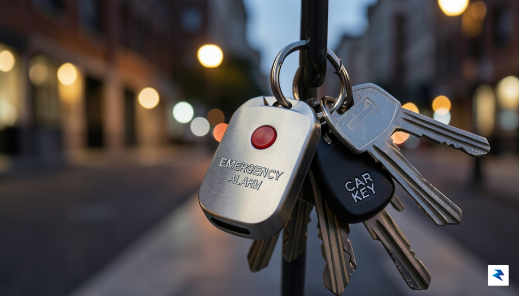 A high-quality, close-up photograph of a sleek, modern personal safety&hellip;