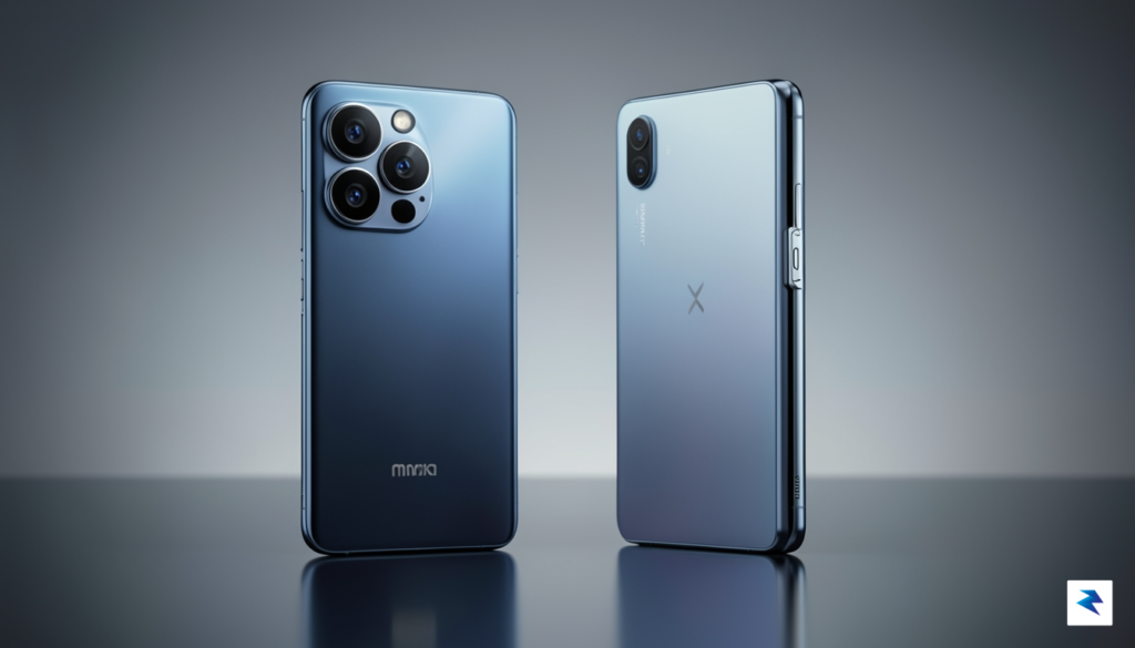 A sleek, professional studio shot of a Xiaomi Ultra series…