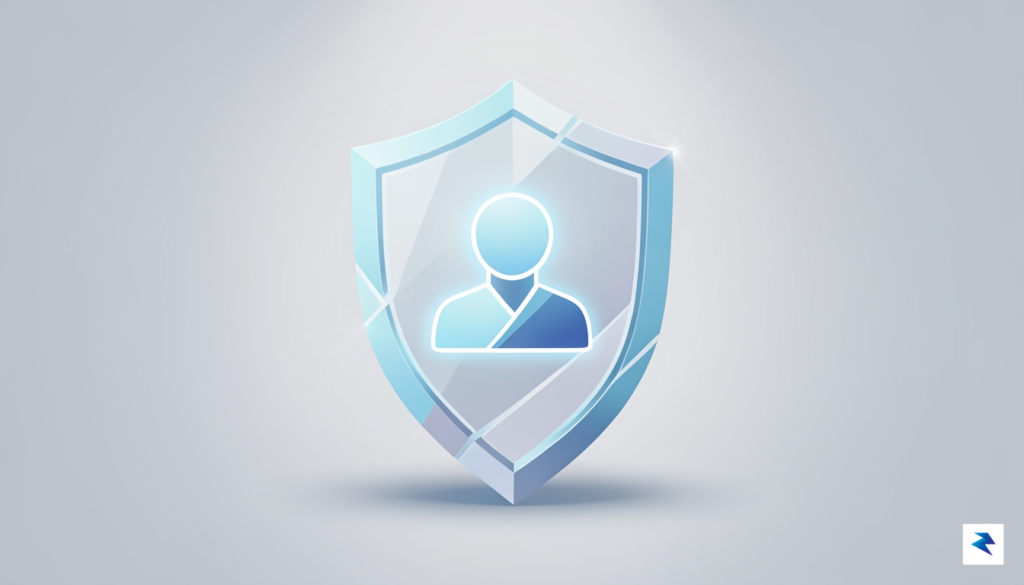 A conceptual illustration of a digital shield protecting a cloud-based…