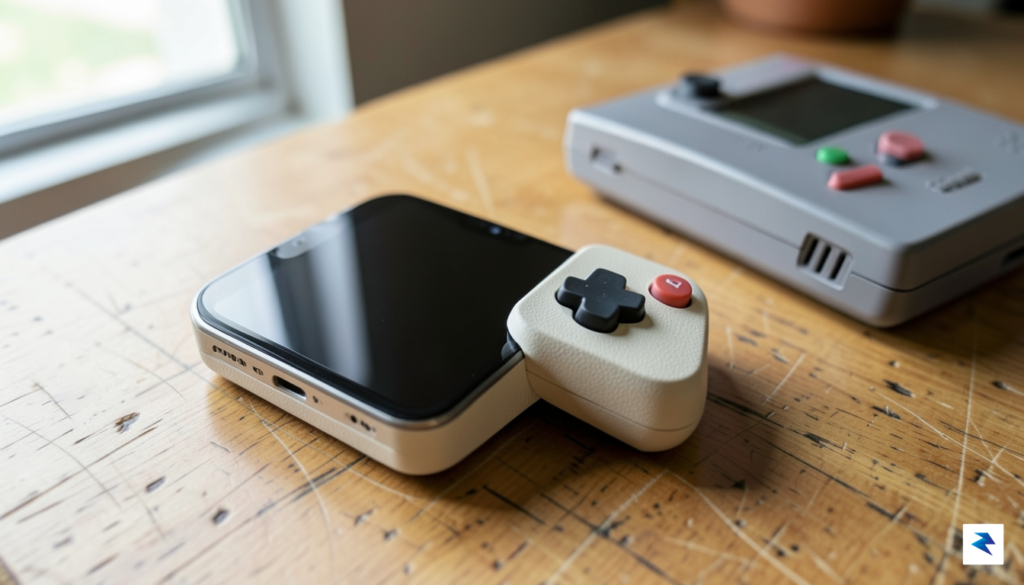 A high-quality, close-up shot of a modern smartphone slotted into…