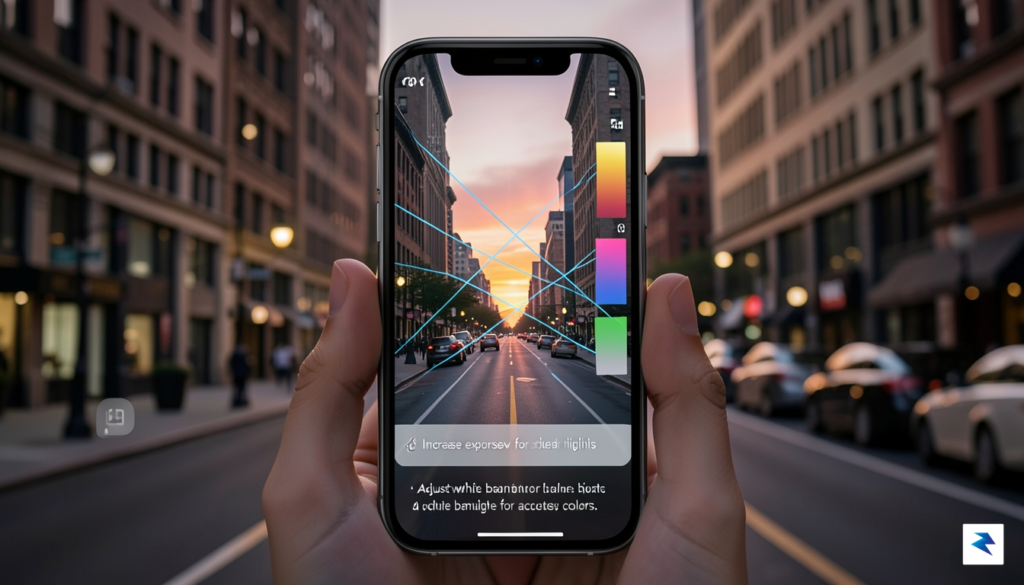 A conceptual digital art piece showing a smartphone screen displaying…