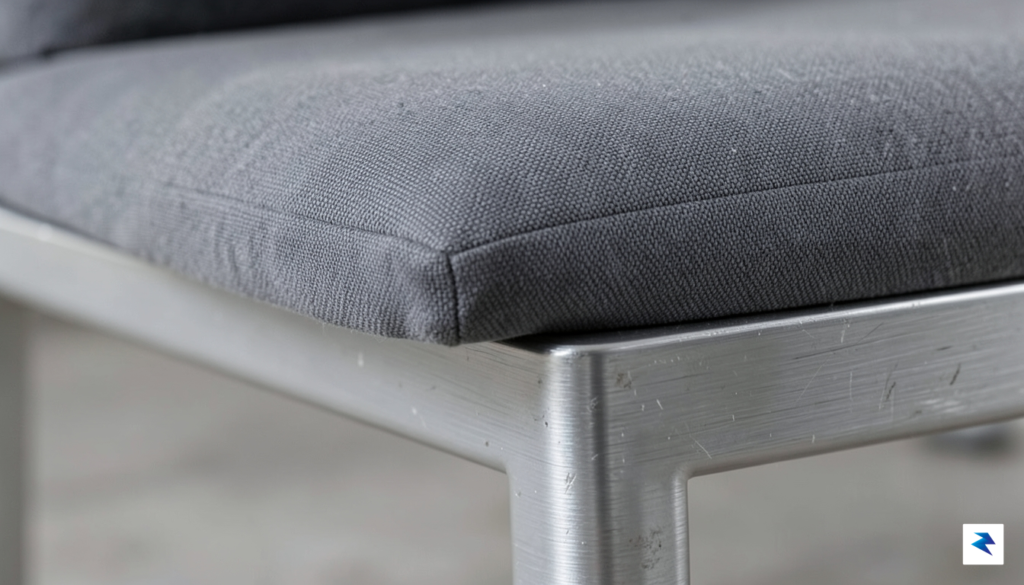A close-up shot of the high-density foam seat cushion and…