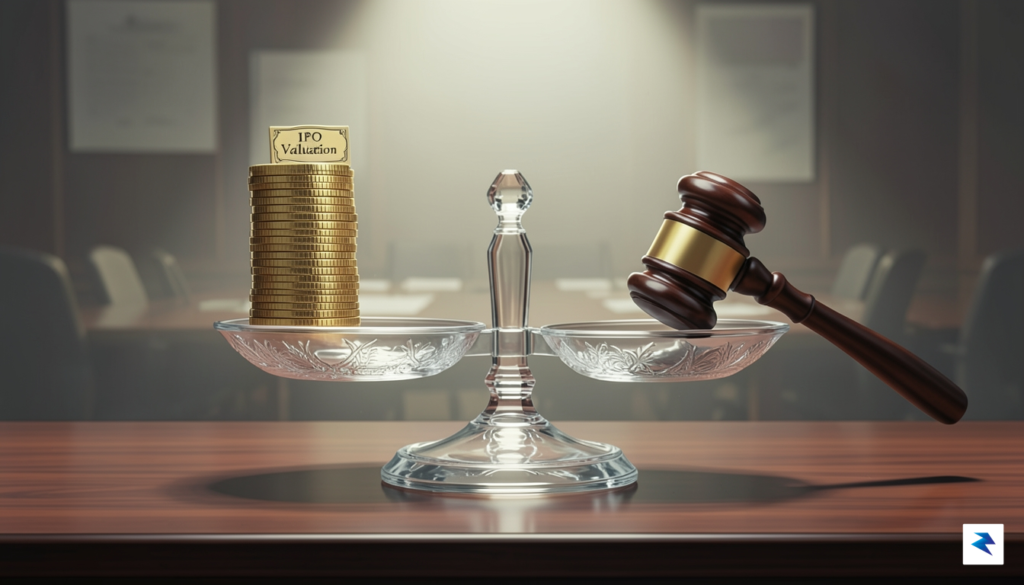 A conceptual digital illustration showing a glass scale, with a…