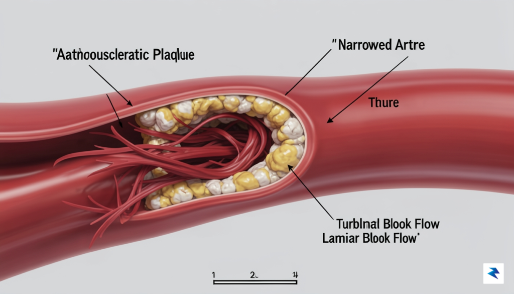 A detailed medical illustration showing the cross-section of a human&hellip;