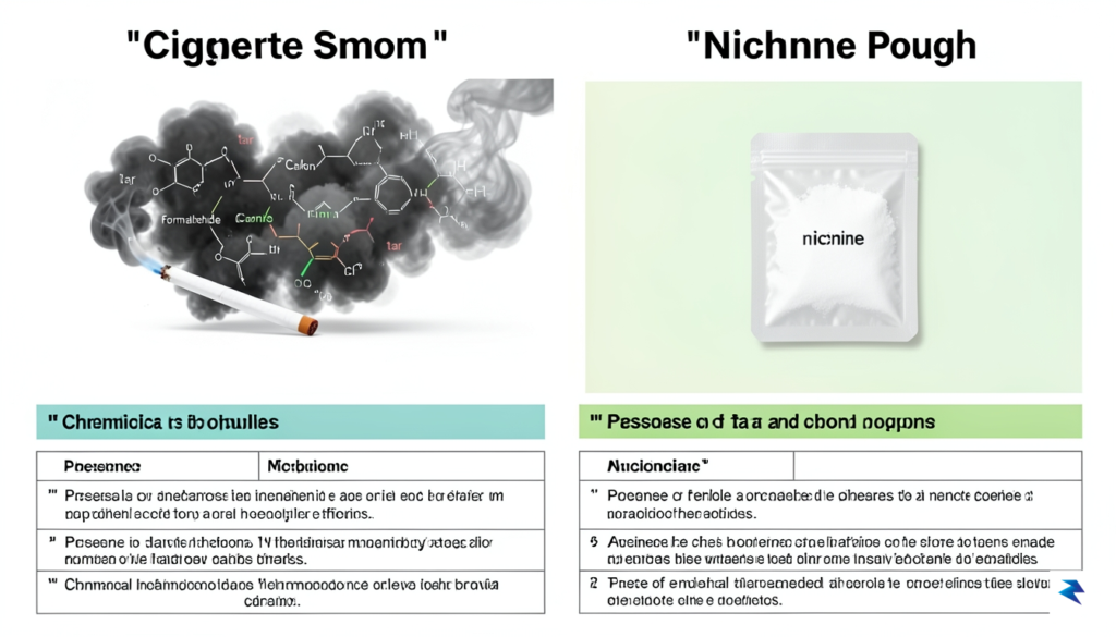 A comparative infographic showing the chemical profile of cigarette smoke&hellip;