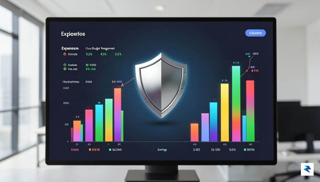 A digital dashboard display showing colorful, rising bar charts transitioning&hellip;
