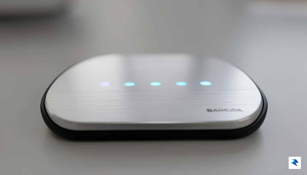 A close-up, high-resolution shot of the sleek, minimalist control panel…