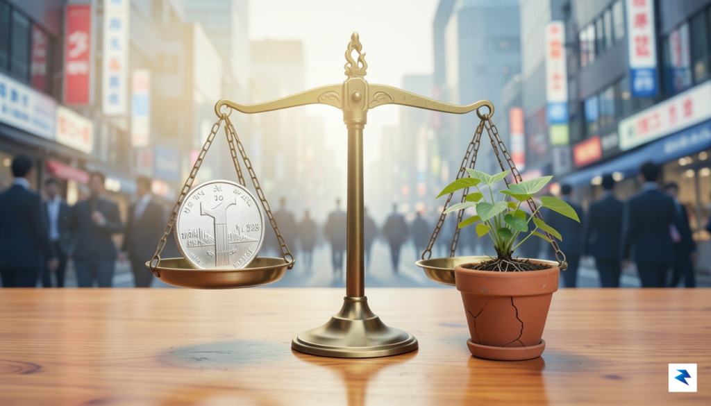 A conceptual image showing a delicate balancing scale on a&hellip;