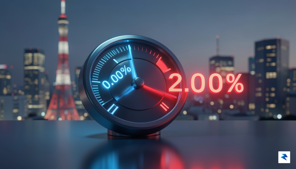 A conceptual digital illustration of a digital interest rate dial&hellip;
