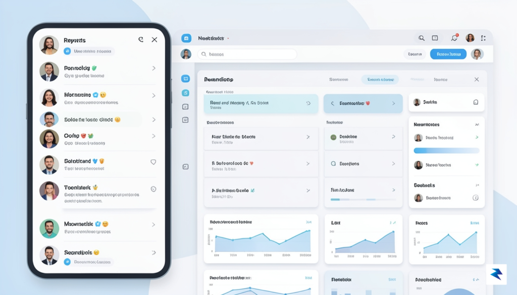 A modern, sleek digital interface showing a newsletter dashboard where&hellip;