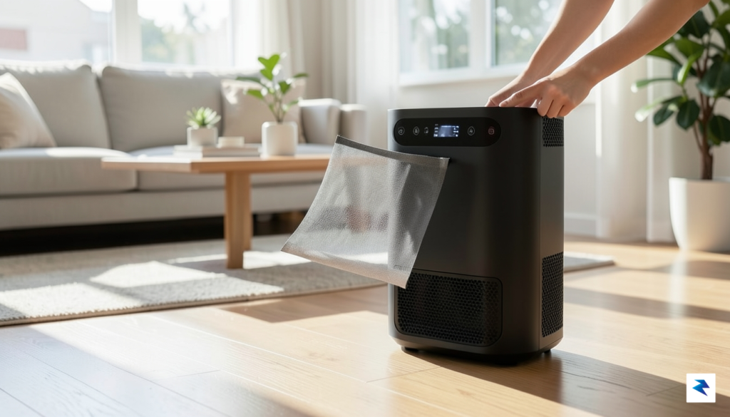 A high-resolution photo showing a person easily sliding out a…