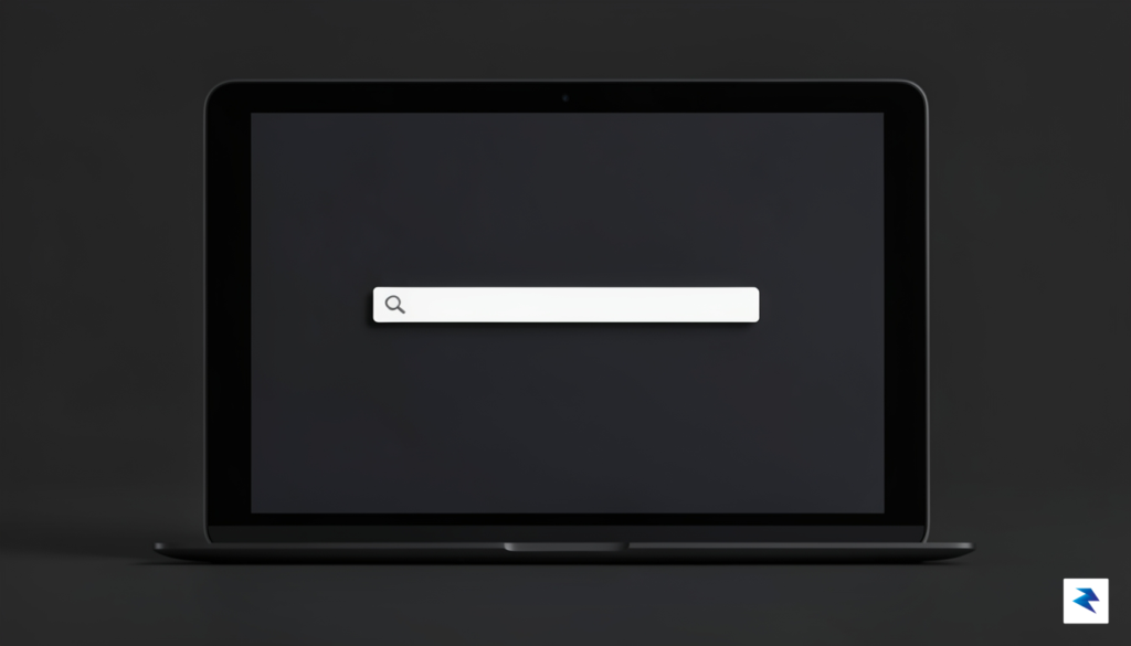 A minimalist, clean browser interface on a modern laptop screen,&hellip;