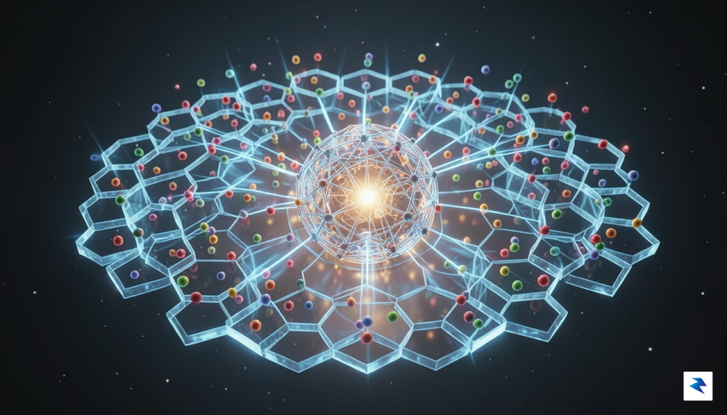 A conceptual 3D visualization showing raw data points being filtered&hellip;