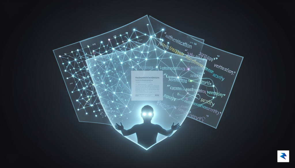 A conceptual digital illustration showing multiple transparent layers of a&hellip;