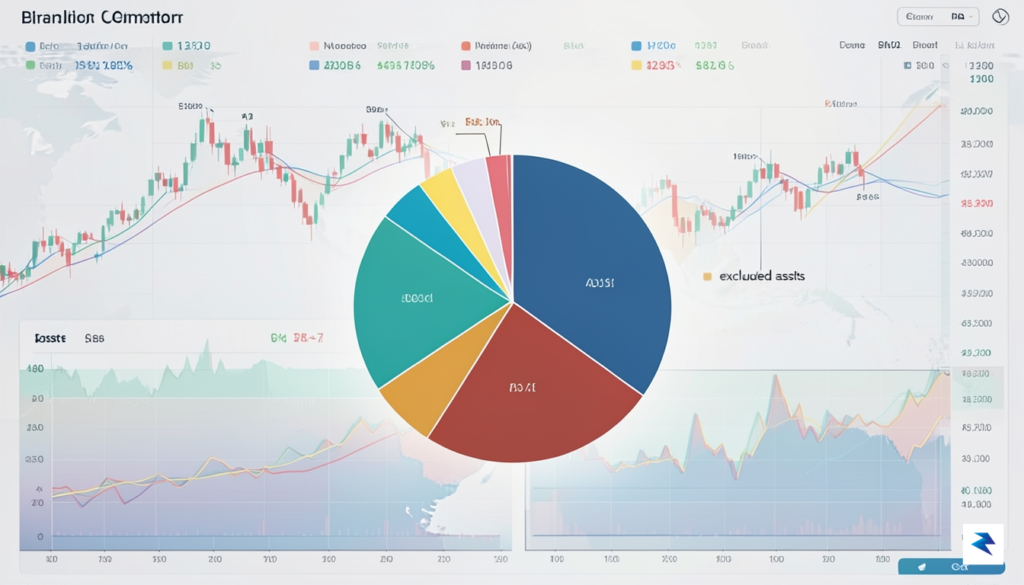 A clean, digital visualization showing a balanced financial portfolio pie&hellip;