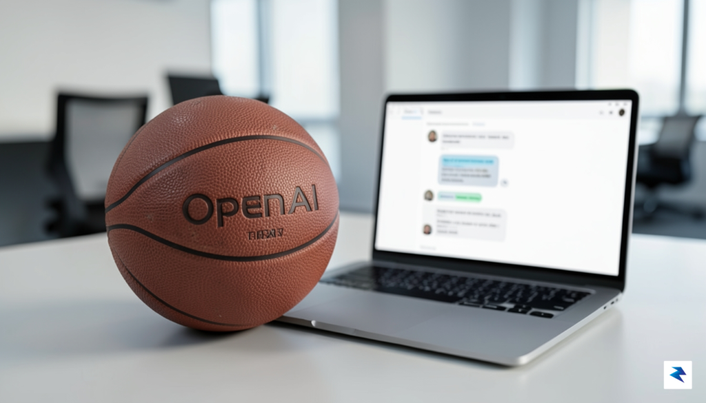 A close-up shot of a minimalist, high-quality basketball featuring the…