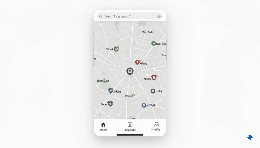 A minimalist, clean digital interface concept on a smartphone screen…
