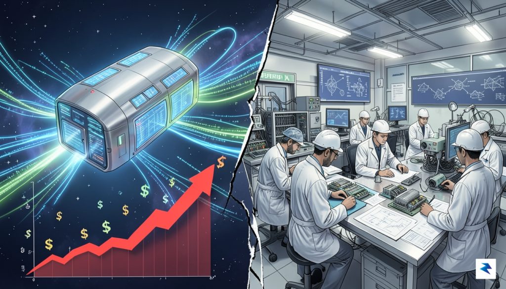 A vibrant, detailed illustration depicting two distinct scenes side-by-side. On…